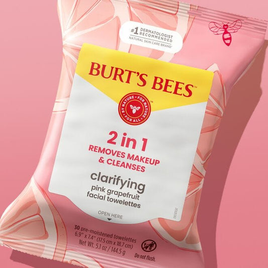 Facial Cleansing Towelettes with Pink Grapefruit - US 7254